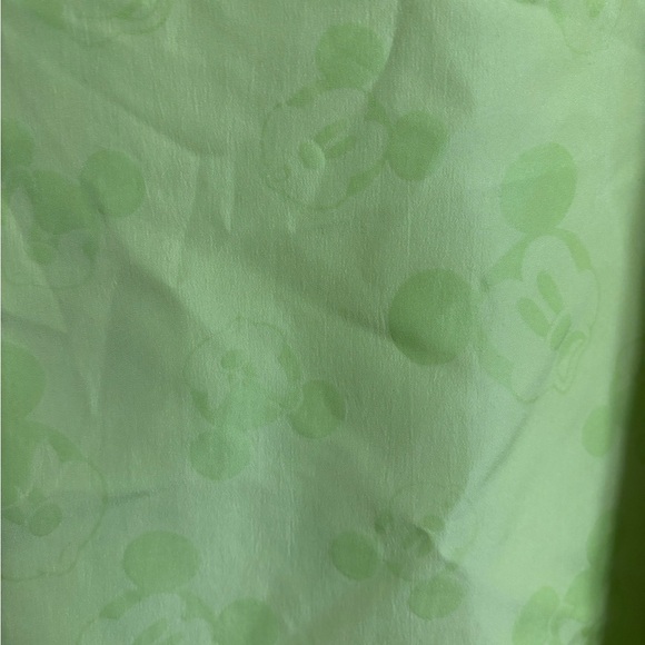 Disney Park Mickey Mouse Pullover Shirt Size XL Neon Yellow Windbreaker Cinch - Picture 6 of 6